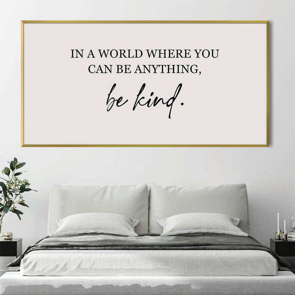 Be Kind Canvas Art Clock Canvas