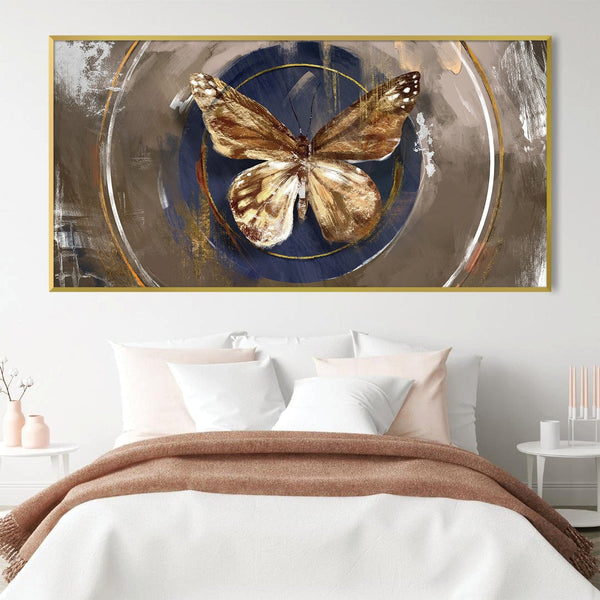 Bronze Flutter Canvas Art Clock Canvas