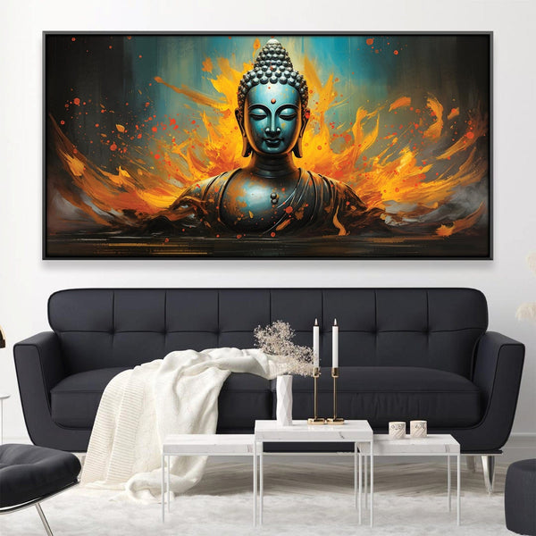 Budhha Splash Canvas Art Clock Canvas