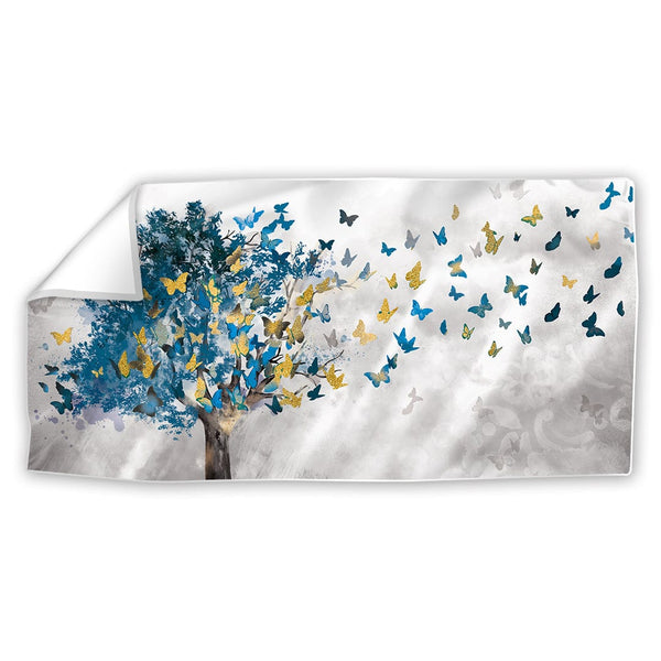 Butterfly Leaves Easy Build Frame Posters, Prints, & Visual Artwork Fabric Print Only / 40 x 20in Clock Canvas