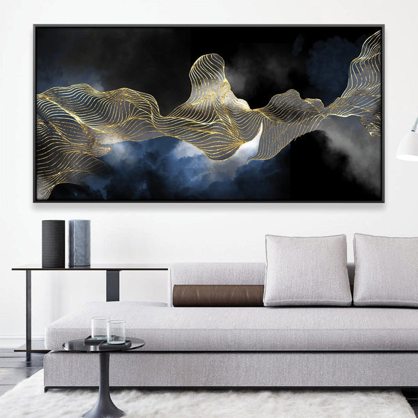 Cosmic Currents Canvas Art Clock Canvas