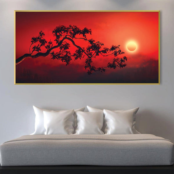 Fiery Dusk Canvas Art Clock Canvas