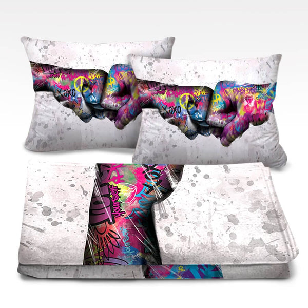 Fist Bump Dream Home Bundle Bundle 2 Cushions & 1 Blanket Clock Canvas