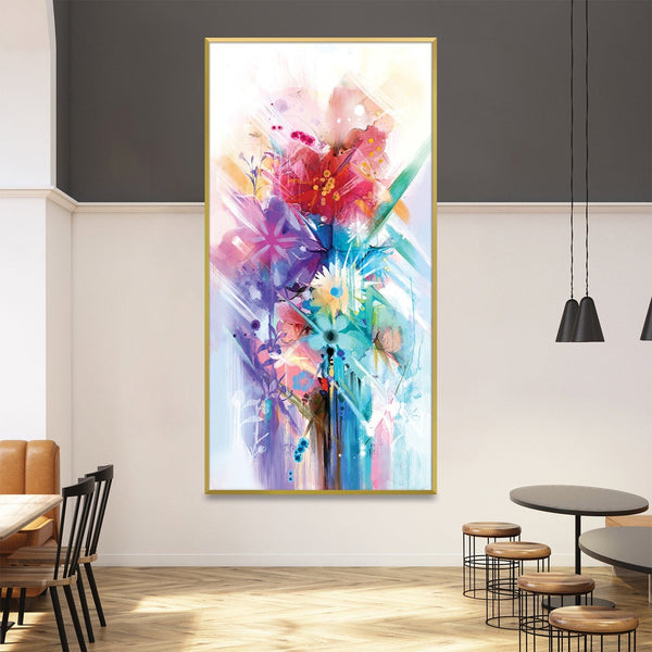 Floral Fantasia Canvas Art Clock Canvas