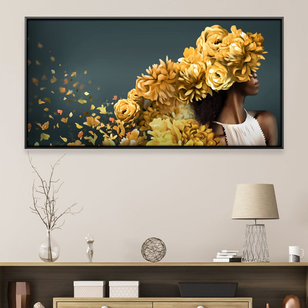 Floral Femme Canvas Art Clock Canvas