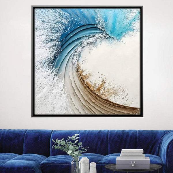 Fused Splash Canvas Art Clock Canvas