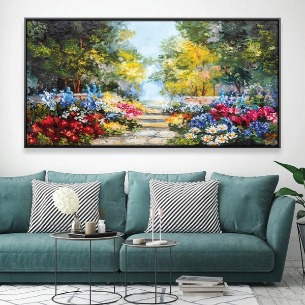 Garden Path Canvas Art Clock Canvas