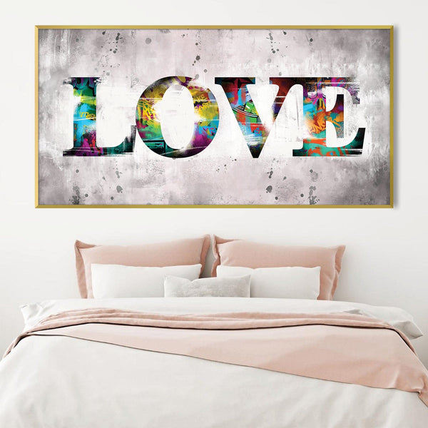 Graffiti Love Canvas Art Clock Canvas