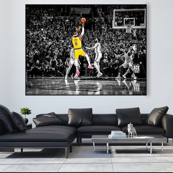 Greatest Scorer Easy Build Frame Art Easy Build Frame & Fabric Print / 40 x 30in Clock Canvas