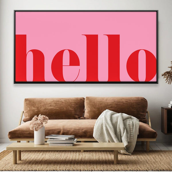 Hello Canvas Art Clock Canvas