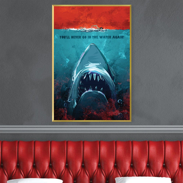 Jaws Redux Canvas Art Clock Canvas