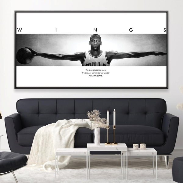 Jordan Wings Canvas Art Clock Canvas