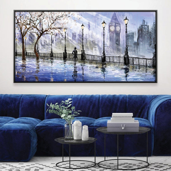 London Mist Canvas Art Clock Canvas