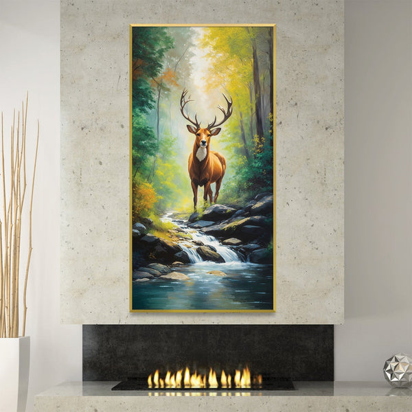 Majestic Stag Canvas Art Clock Canvas