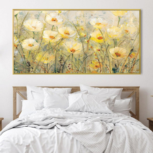 Meadow Warmth Canvas Art Clock Canvas