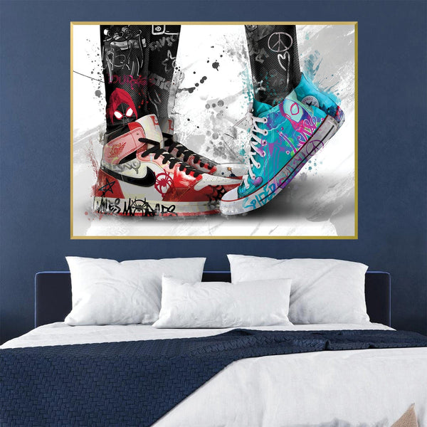 Miles Graffiti Canvas Art Clock Canvas