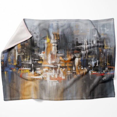 Millennium CItyscape Blanket Blanket 75 x 100cm Clock Canvas