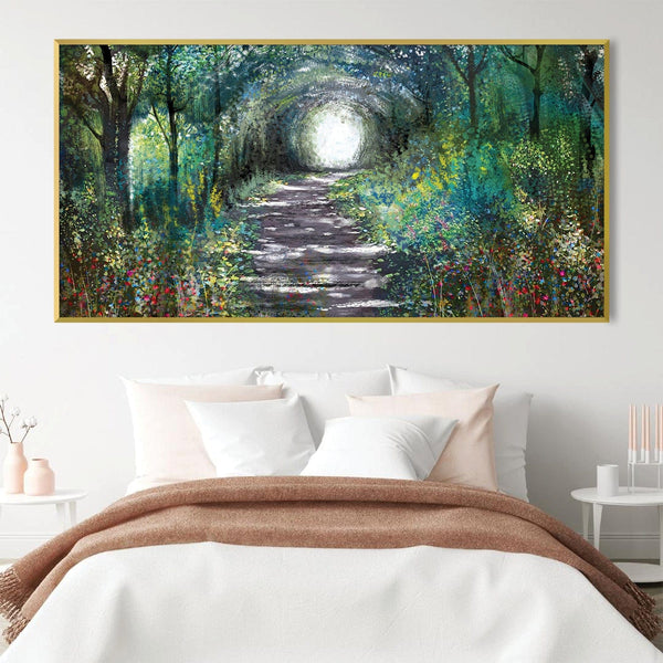 Nature's Tunnel Canvas Art Clock Canvas