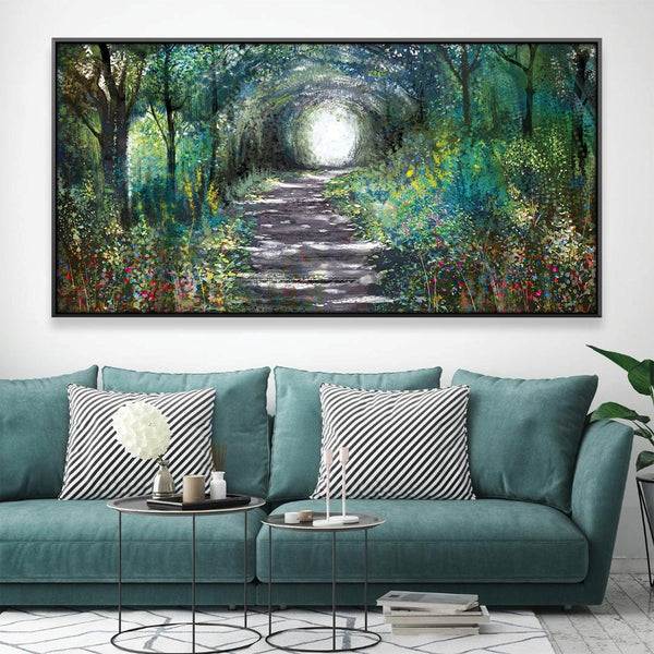 Nature's Tunnel Canvas Art Clock Canvas