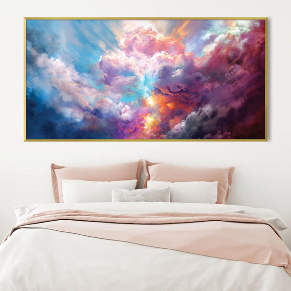 Nebula Clouds Canvas Art Clock Canvas