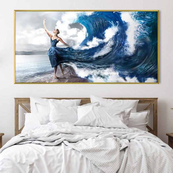 Ocean Dress Landscape Canvas Art Clock Canvas