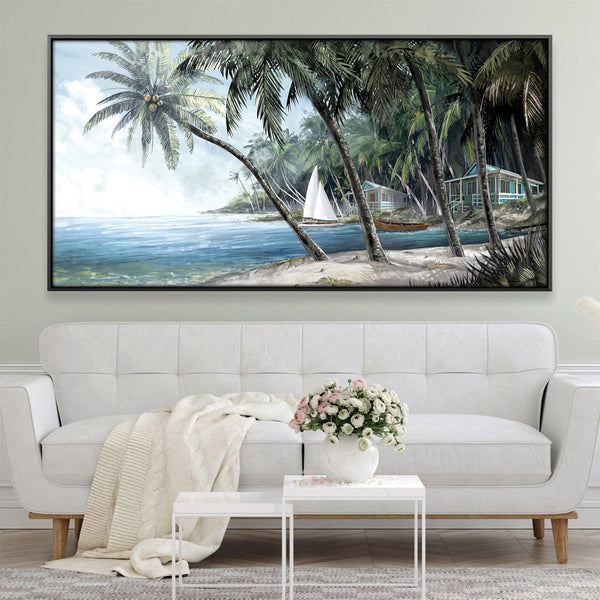 Palm Tree Escape Canvas Art Clock Canvas