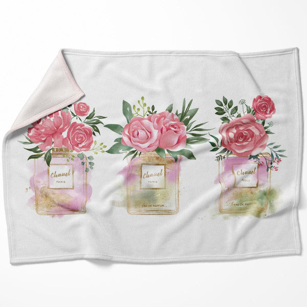 Paris Perfume Blanket Blanket 75 x 100cm Clock Canvas