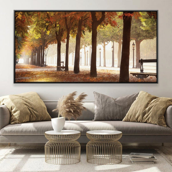 Park Strolls Canvas Art 50 x 25cm / Framed Prints Clock Canvas