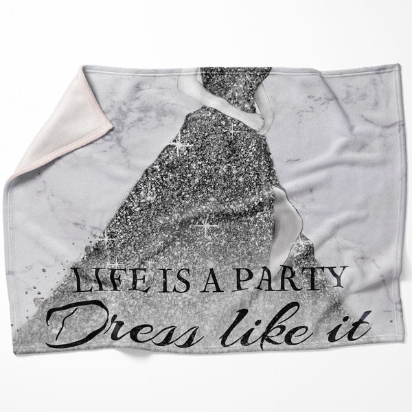 Party Dress Blanket Blanket 75 x 100cm Clock Canvas