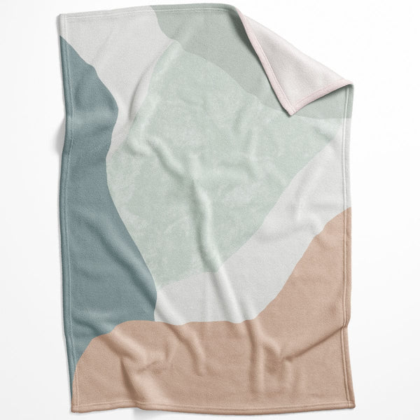 Pastel Curves C Blanket Blanket 75 x 100cm Clock Canvas