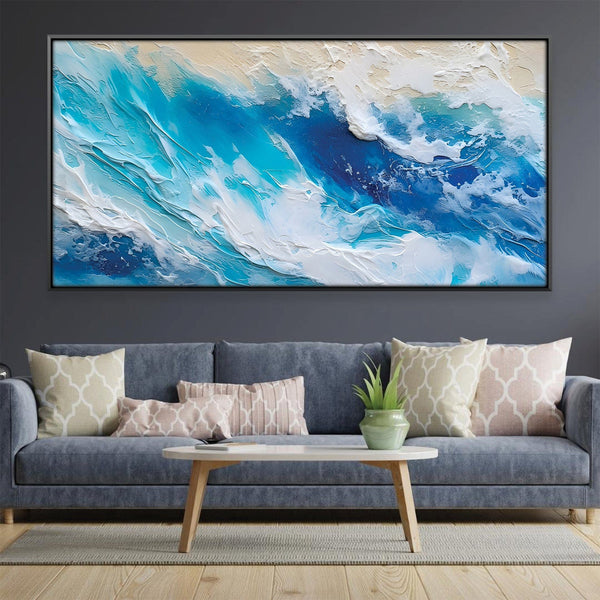 Pastel Waves Canvas Art Clock Canvas