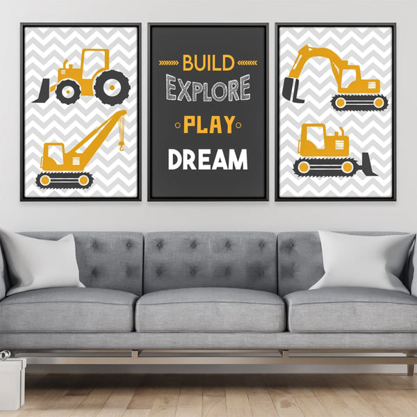 Play Build Canvas Art Clock Canvas