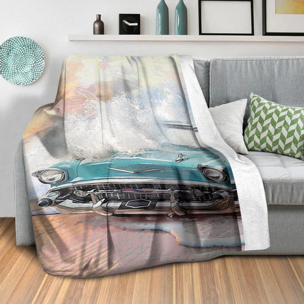 Ride the Wave Blanket Blanket Clock Canvas