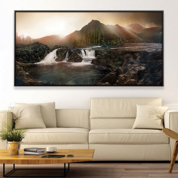 Rocky Hills Canvas Art Clock Canvas