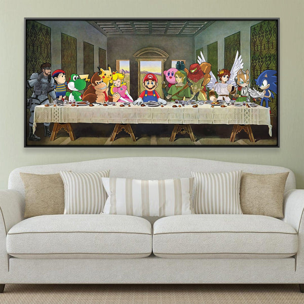 Smash Bro Last Supper Canvas Art 50 x 25cm / Framed Prints Clock Canvas