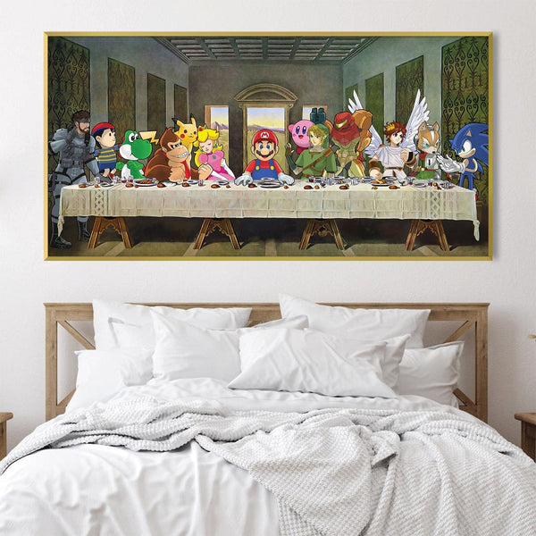 Smash Bro Last Supper Canvas Art Clock Canvas