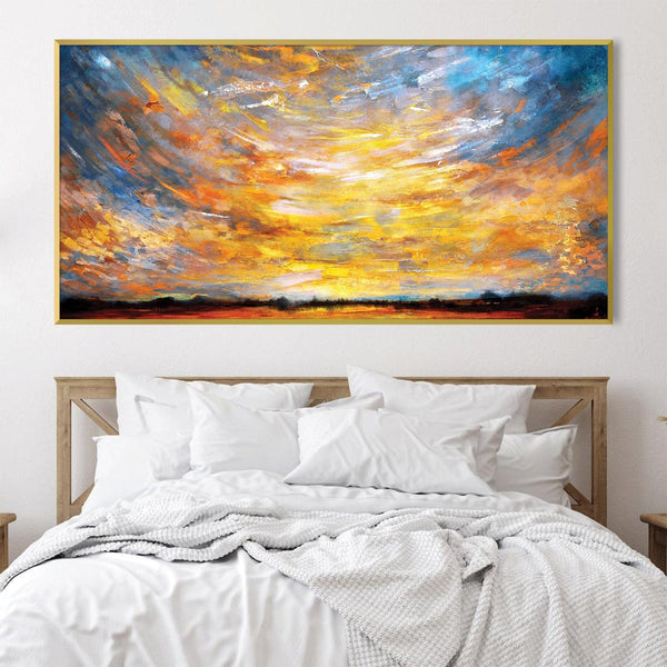 Sunset Crescendo Canvas Art Clock Canvas