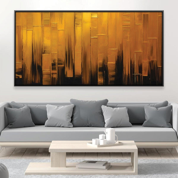 Towered Abstract Canvas Art Clock Canvas