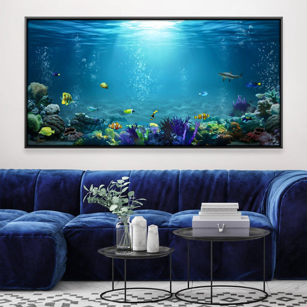 Underwater Beauty Canvas Art Clock Canvas