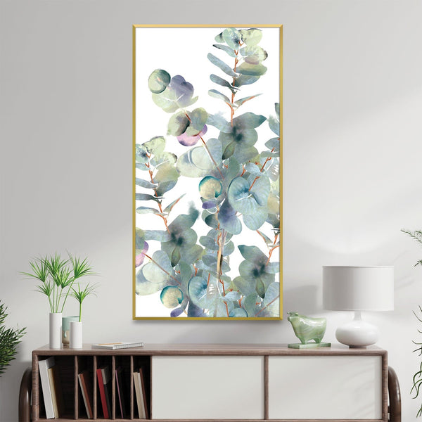 Whispering Eucalyptus Canvas Art Clock Canvas