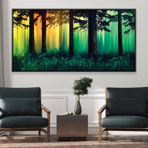 Woodland Glows Canvas Art Clock Canvas