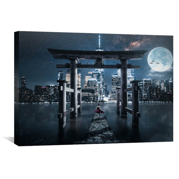 A Gate of New Hope Canvas Art 45 x 30cm / Unframed Canvas Print Clock Canvas