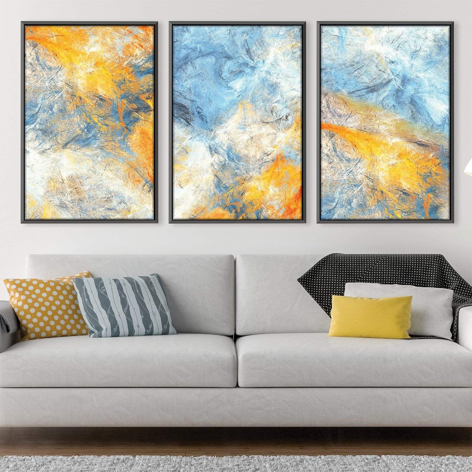 Abstract Blue Canvas – ClockCanvas