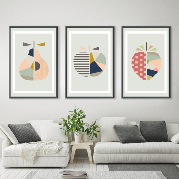 Abstract Fruits Canvas Art Clock Canvas