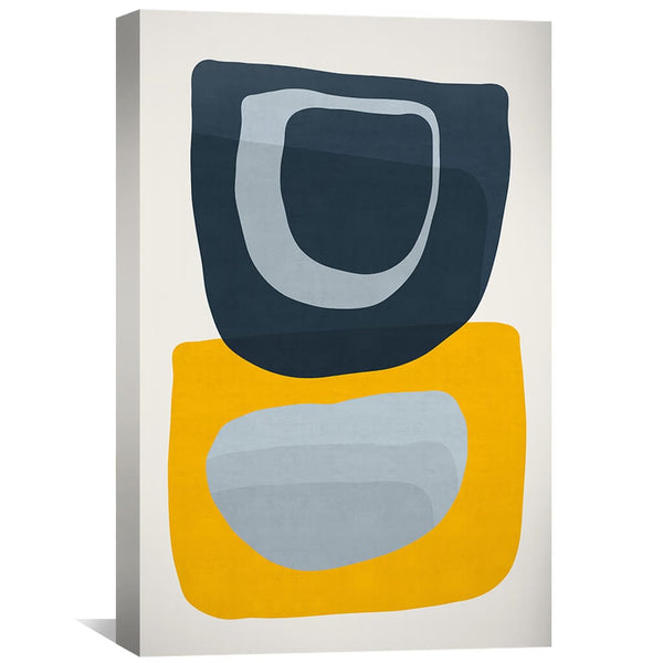 Abstract shapes I Canvas Art 30 x 45cm / Unframed Canvas Print Clock Canvas