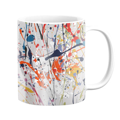 Abstract Splatter Mug Mug White Clock Canvas