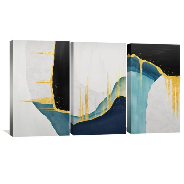 Abstract Streaks Canvas Art Clock Canvas