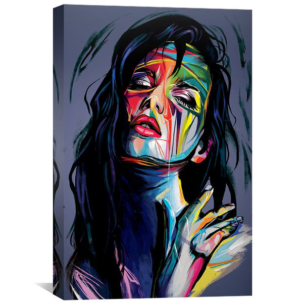 Abstract Woman Canvas Art A / 40 x 60cm / Unframed Canvas Print Clock Canvas