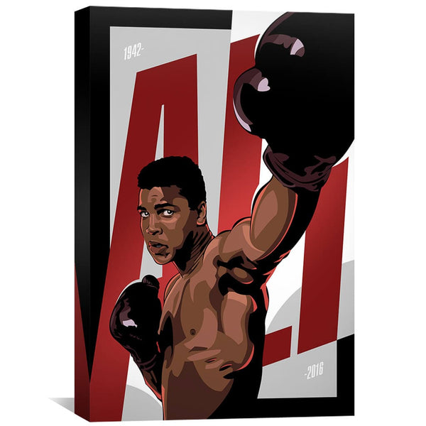 Ali The Greatest Canvas Art 30 x 45cm / Unframed Canvas Print Clock Canvas