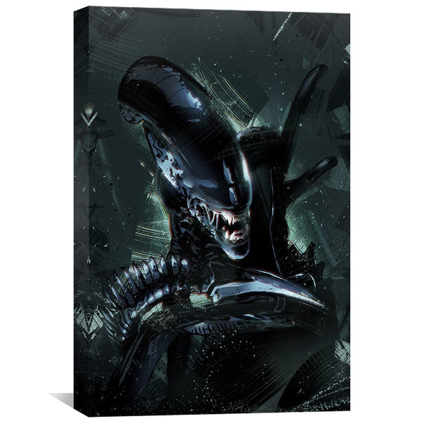 Alien Canvas Art Clock Canvas